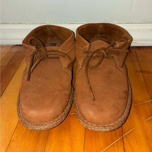 Born Nuala II Brown Leather Chukka Boots Shoe Size 8 Lace Up Boho